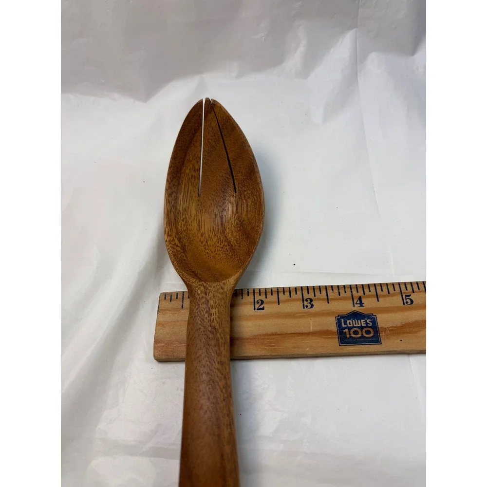 Vintage Rosas Philippine Handicrafts Monkey Pod Wood Serving Tray & Salad Server